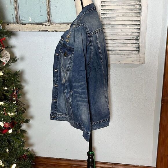 NWT Oversized Jean Jacket by Sandrine Rose Free People Collab - Picture 6 of 13